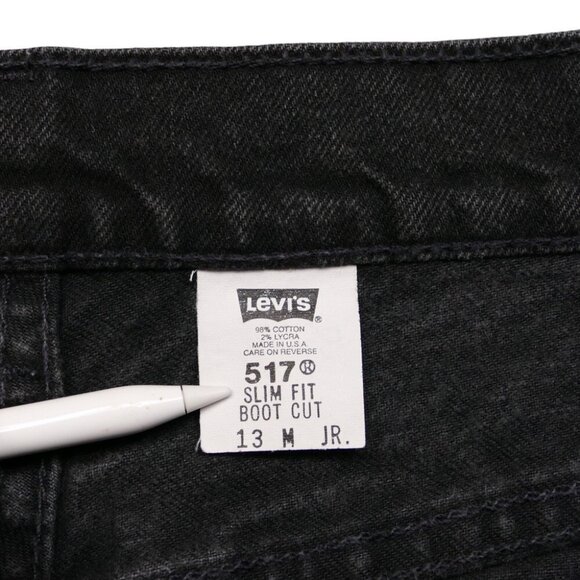 Vintage Levi’s Jeans Women’s 13M black 517 Slim fit bootcut mid rise Y2K - Picture 4 of 12